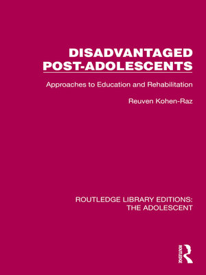 cover image of Disadvantaged Post-Adolescents